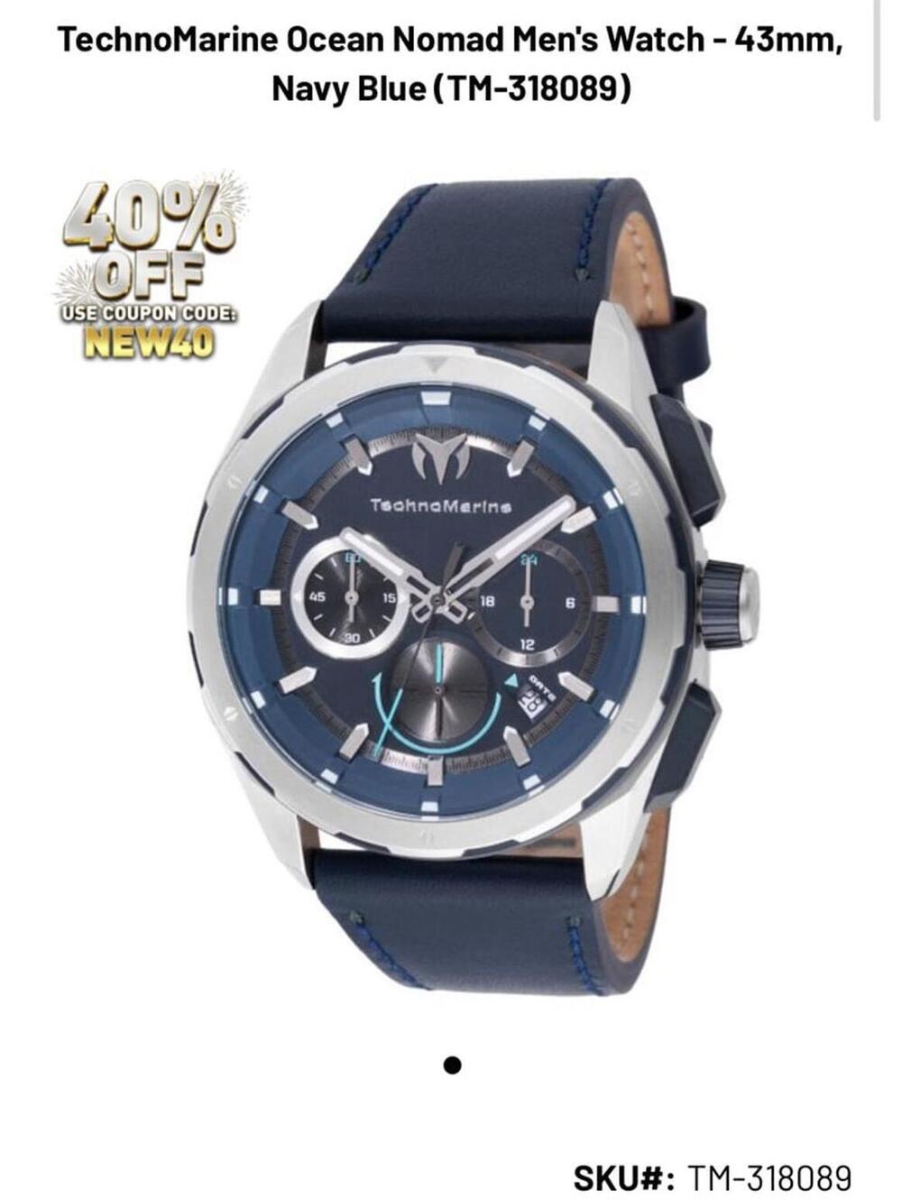 Techno marine steel watch men’s